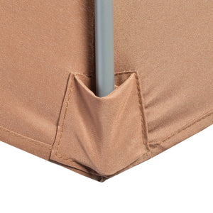 Ombrellone Decentrato Ø292x247 cm con Base a Croce Riempibile e Copertura Caffè