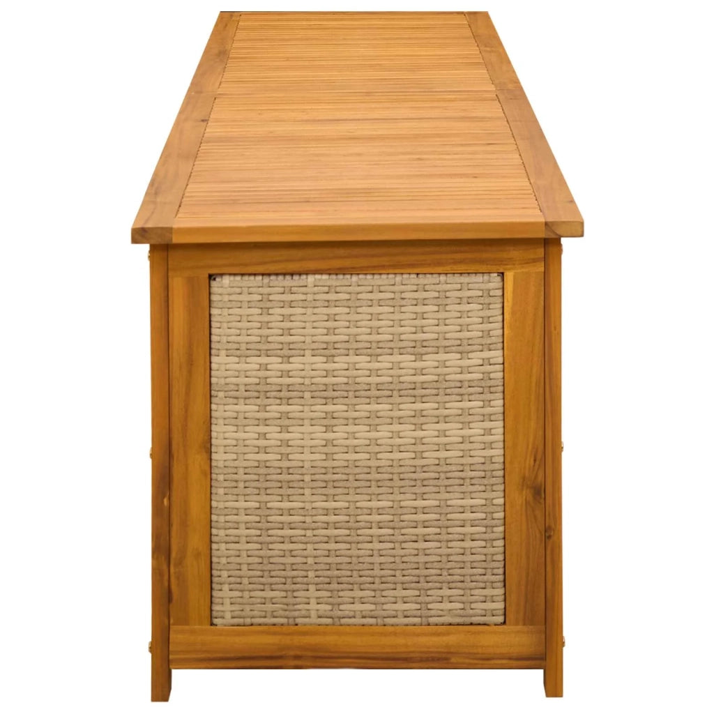 Scatola di Stoccaggio per Giardino 185 L 200 x 50 x 56 cm Beige 42002722
