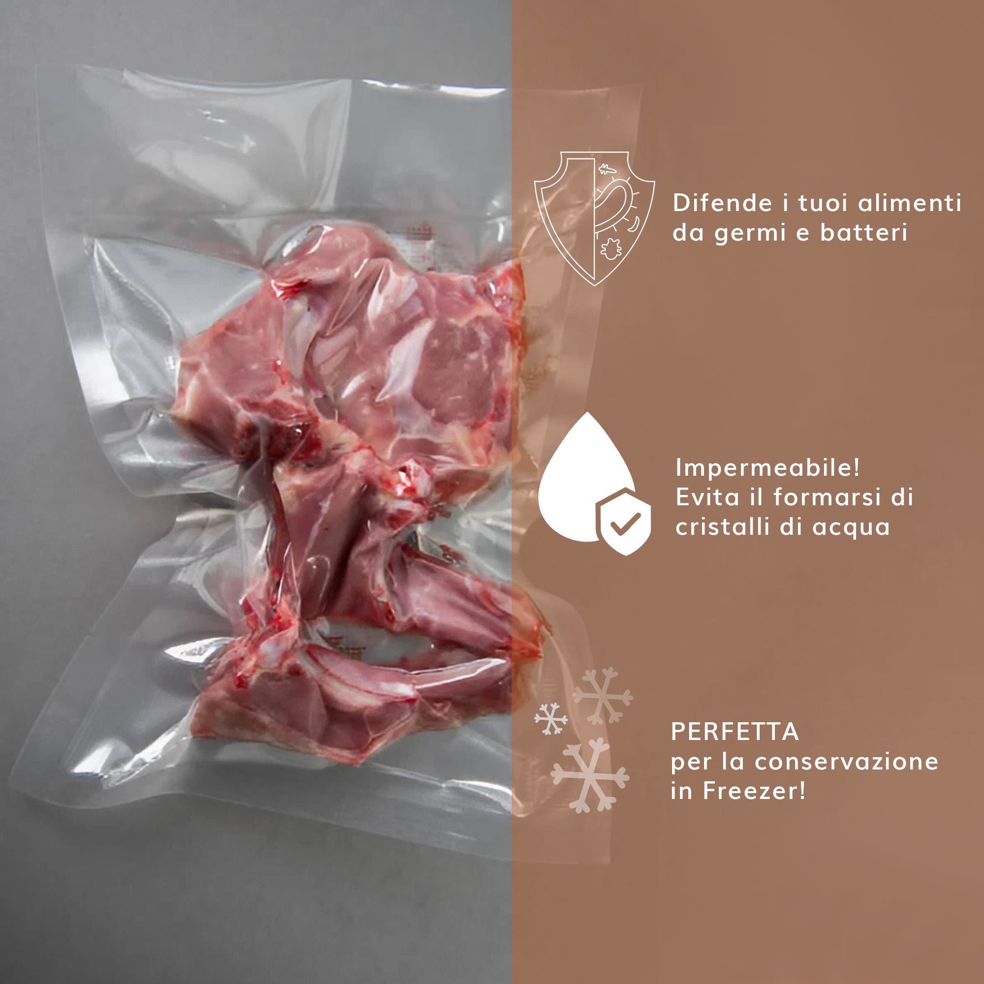 BUSTE SACCHETTI SOTTOVUOTO CONFEZIONE 50 PEZZI 20X40