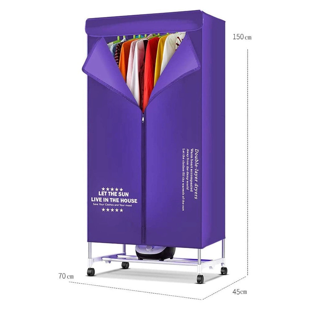Trade Shop - Box Asciugatrice Asciuga Biancheria Elettrica Asciugabiancheria Stendino 1000w -