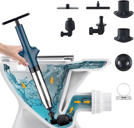 Kit di bloccaggio alta pressione per WC con 4 cappucci sostituibili per il deblocco di WC, vasca da bagno, doccia e scarico