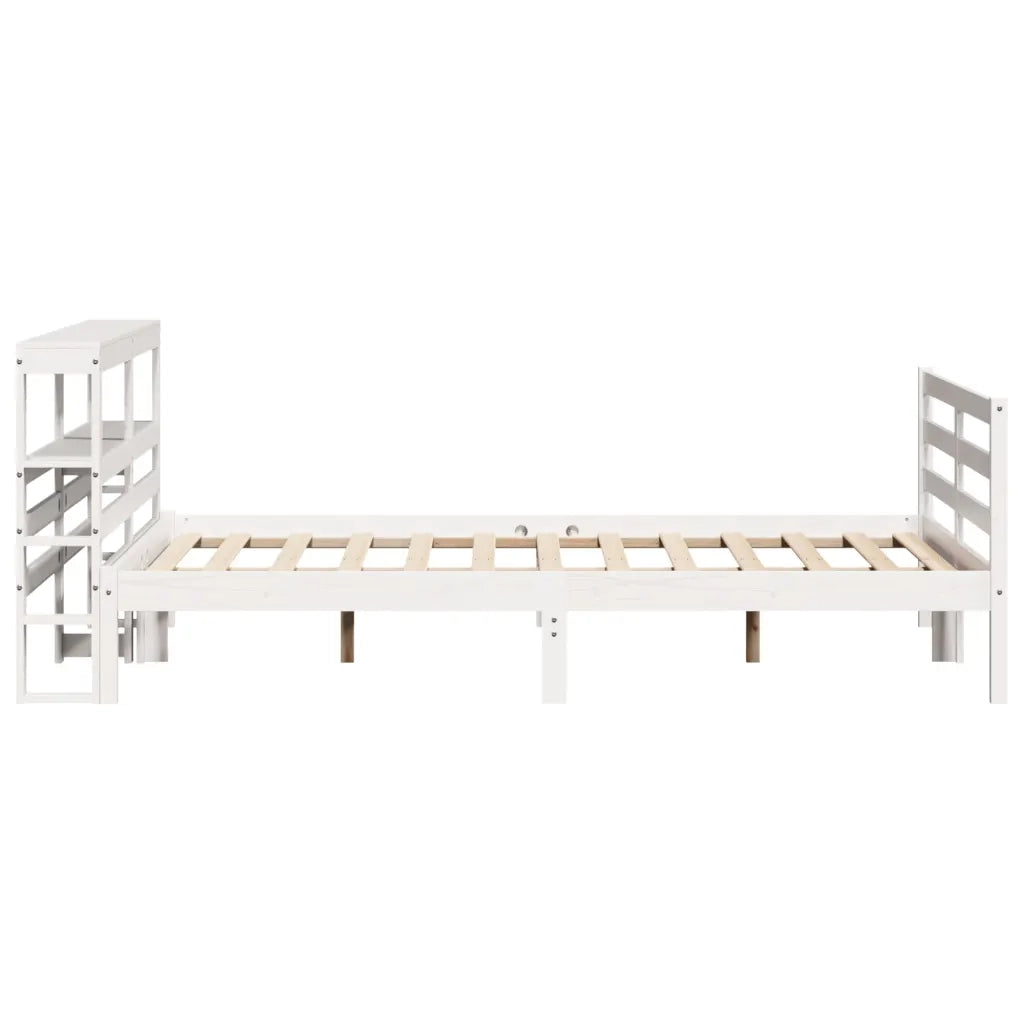 Letto senza Materasso Bianco 140x200 cm Legno Massello di Pino