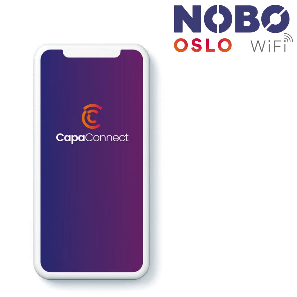 Norwegian electric radiator NOBO OSLO WiFi 500W, perfect for rooms up to 10 m², providing uniform and eco-friendly heating.