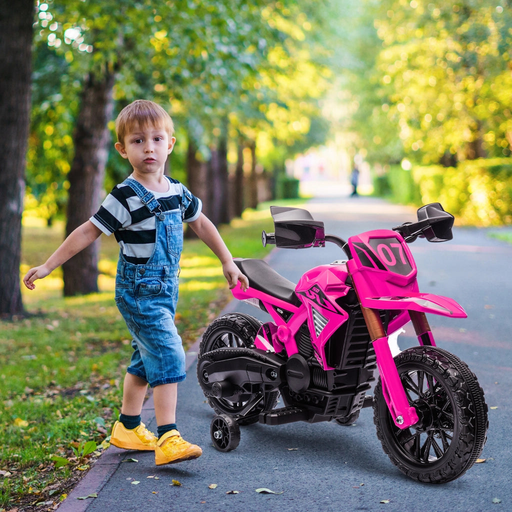 Moto elettrica per bambini 3-8 anni ¨C zephmum ¨C rosa, batteria 6V, 30KG