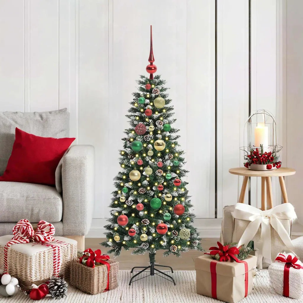 Albero di Natale artificiale con 150 LED Verde 120 cm 3395804