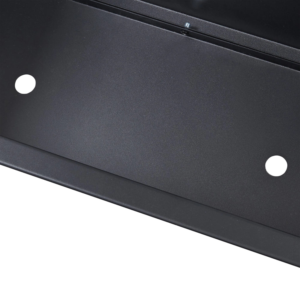 Fioriera/vaso/schermo privacy in acciaio zincato 190 x 82 x 38 cm nero 03_0009499