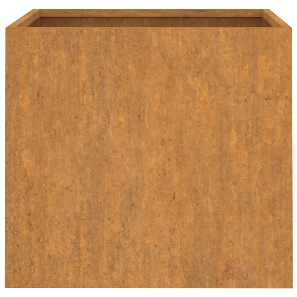 Fioriera rialzata per piante e fiori terrazza giardino 42 x 40 x 39 cm acciaio corten marrone 02_0037603