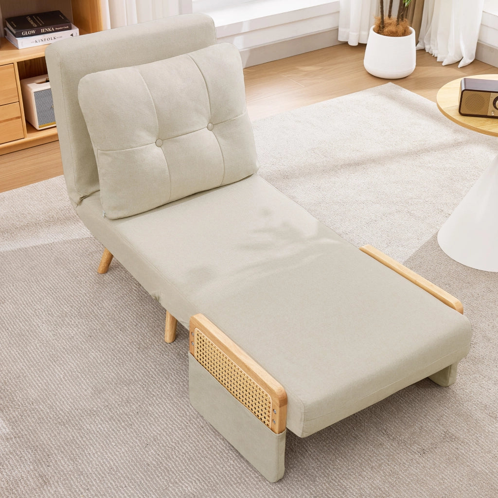 SEDIA LETTO 3 in 1 67,5x73x86,5 cm Lino Beige