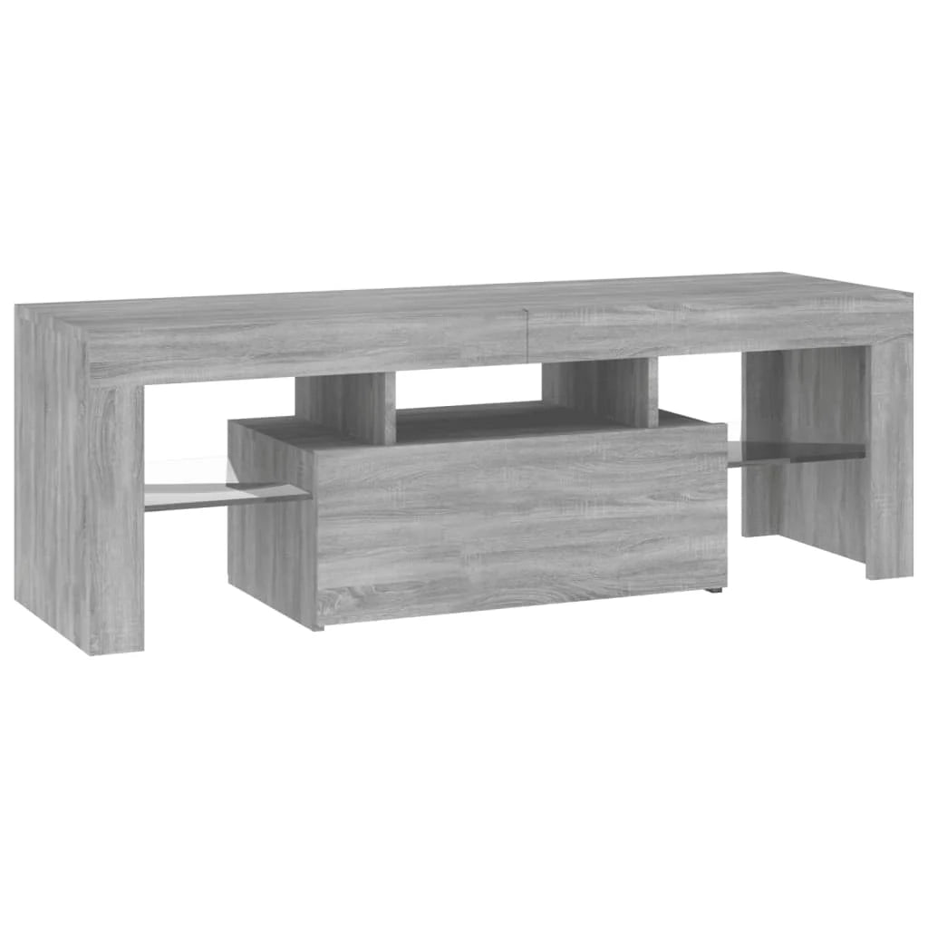 Mobile TV multimediale mensola TV credenza mobile TV sala da pranzo soggiorno camera da letto con luci LED Sonoma 120 x 35 x 40 cm grigio 02_0026801
