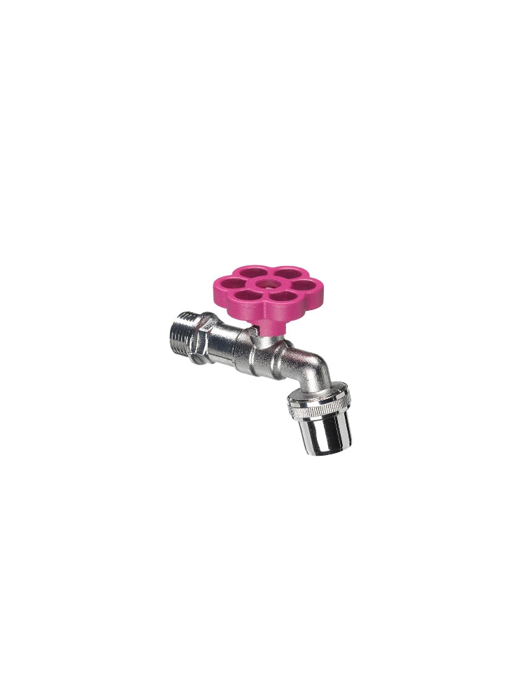 Rubinetto con manopola a fiore Belfer colorato Ø 29 mm Colore: Ciclamino