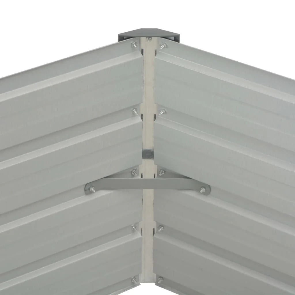Fioriera rialzata antracite 129 x 129 x 45 cm acciaio zincato 02_0000854