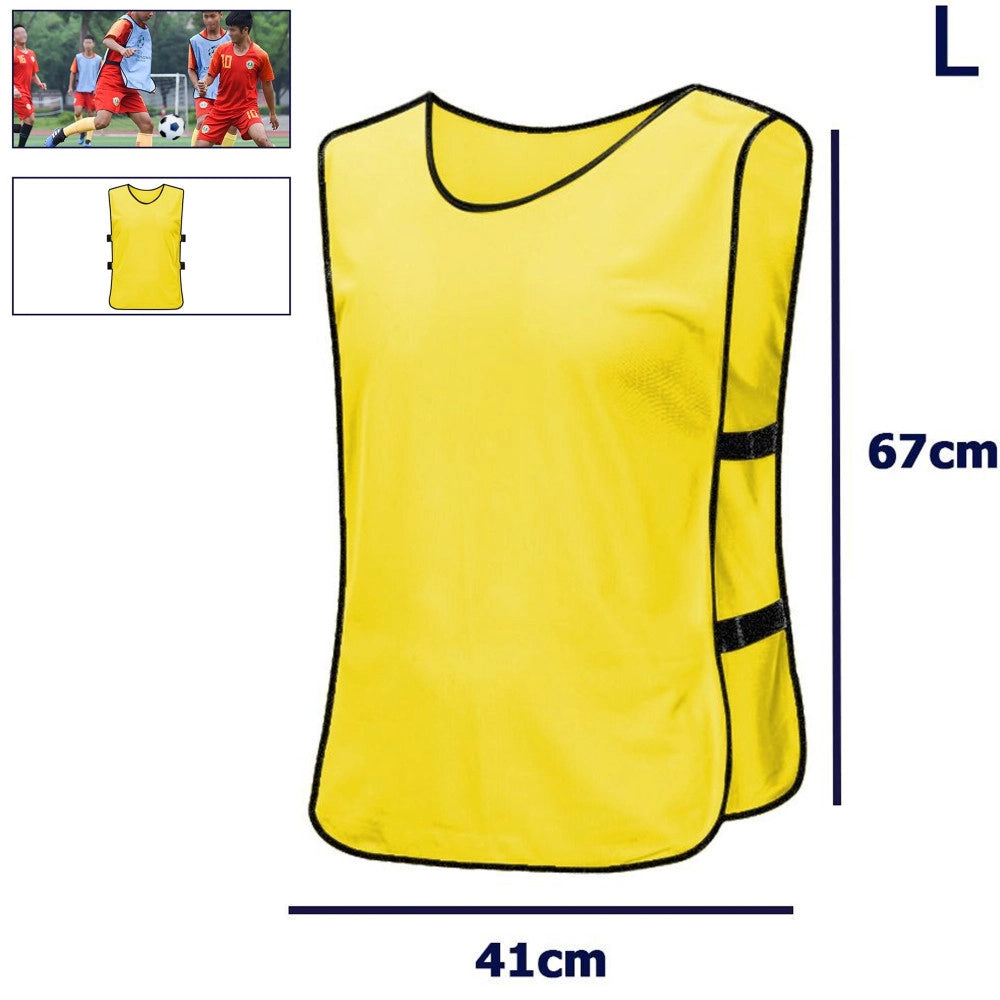 Trade Shop - Pettorina Da Allenamento Gilet Casacca Sportiva Scuola Calcio Sport Basket Color -