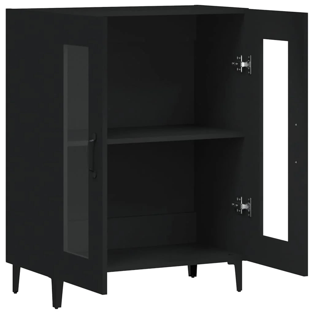 Buffet credenza cassettiera armadio mobile contenitore organizer per cucina soggiorno salotto 69,5 x 34 x 90 cm legno ingegnerizzato nero 02_0036067