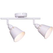 Lampada parete/soffitto orientabile 2 luci bianca E14 Polux