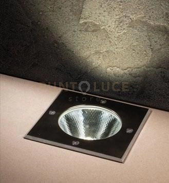 FARO A INCASSO CALPESTABILE LED WALK ACCIAIO QUADRATO 12W 1400LM 3000K IP67 14X14X9,15CM