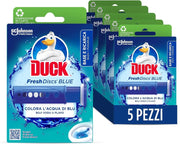 SET 5 DUCK FRESH DISCS BLUE BASE PER DISCHI GEL IGIENIZZANTI WC 1 APPLICATORE E 6 DISCHETTI