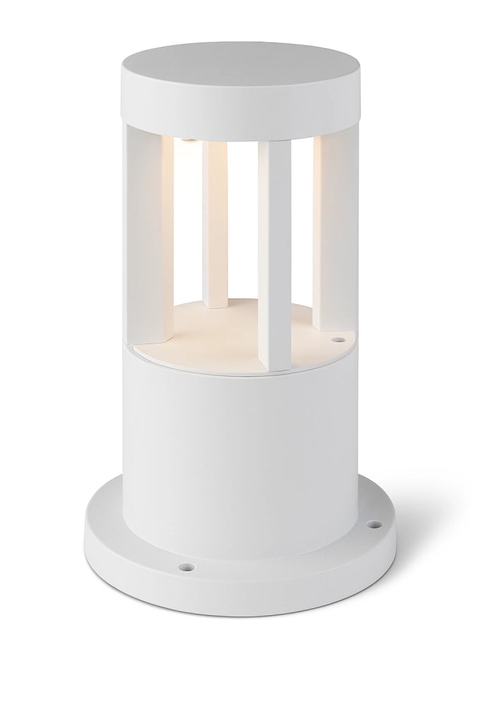Lampione a led lampioncino lampada illuminazione da esterno palo da giardino bianco moderno 12w ip65 30cm Colore della luce: Luce calda