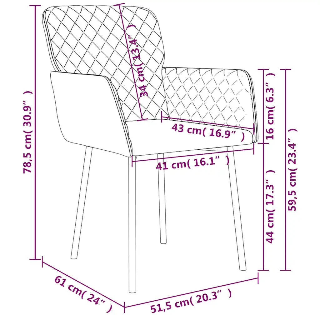 Sedie da Pranzo 2 pz Gialle in Velluto cod mxl 6377