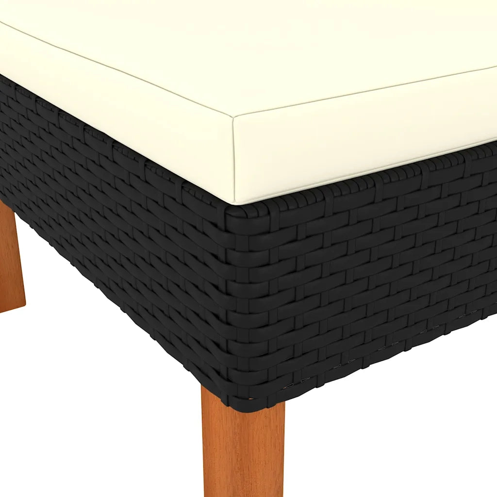 Poltrone Angolari 2 pz Polyrattan e Legno Massello di Eucalipto 630870