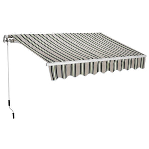 Tenda da Sole Barra Quadra 200x300 cm Tessuto in Poliestere Riga Verde