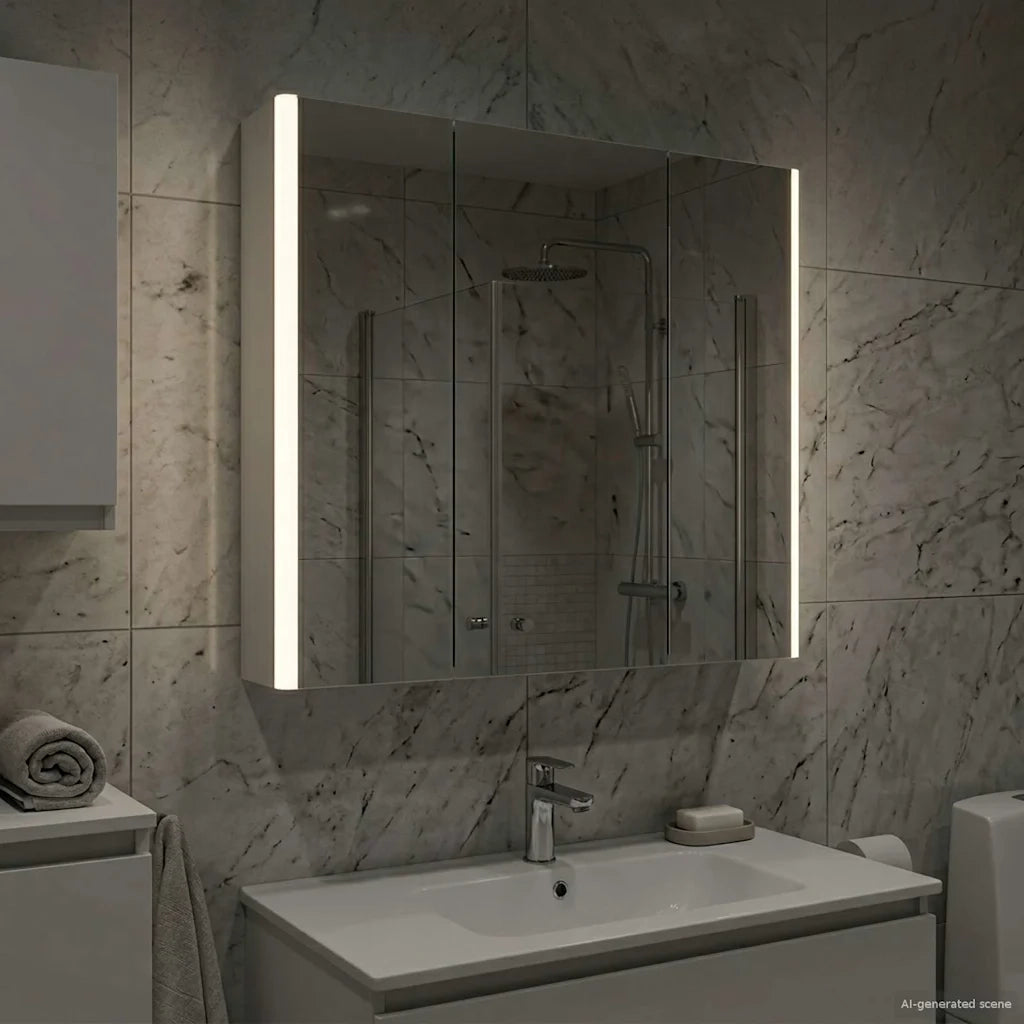 Mobiletto per specchio da bagno Bianco 73.5 x 15.5 x 70 cm