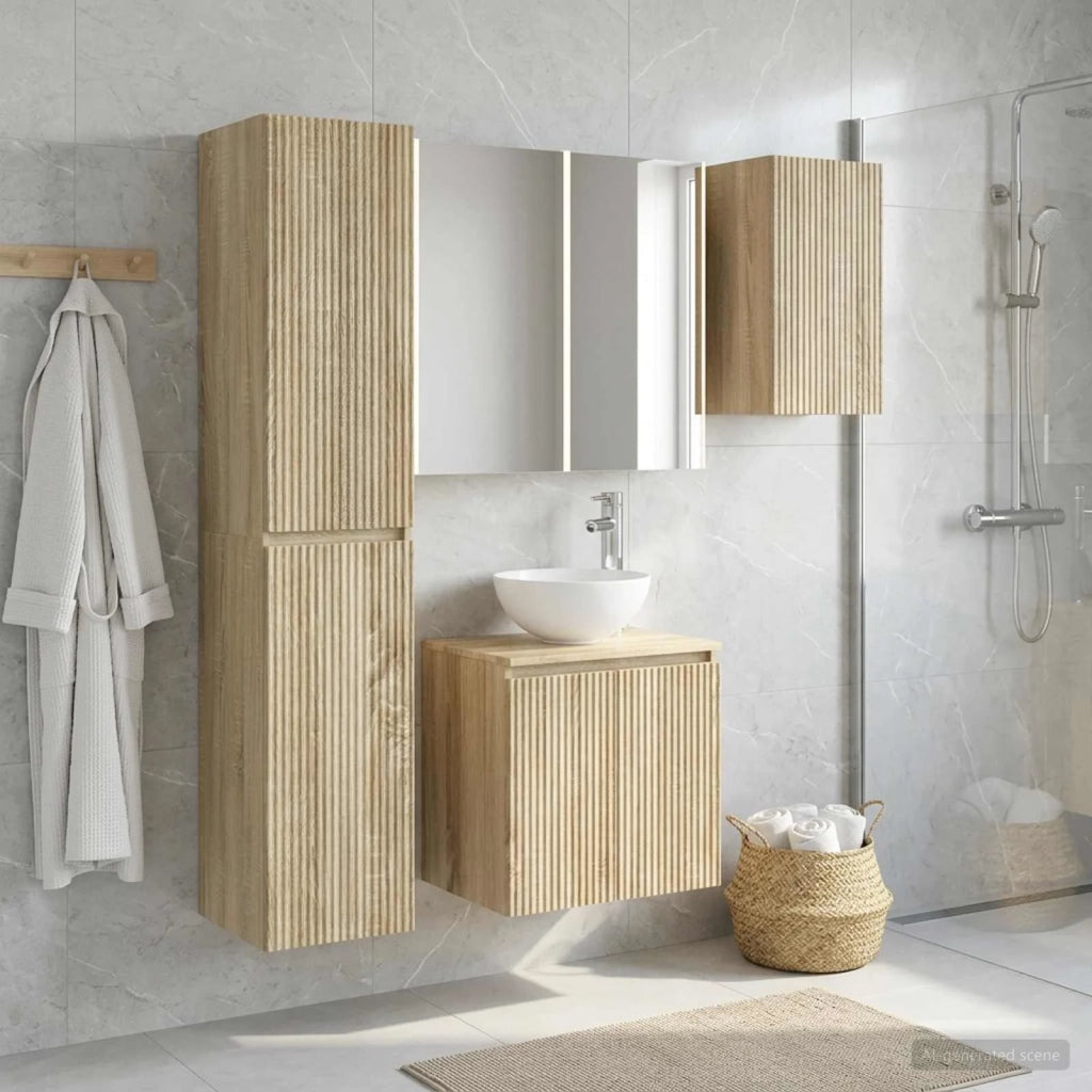 Set di Armadi da Bagno 5 pcs Rovere Sonoma 53 x 15,5 x 70 cm 3407305