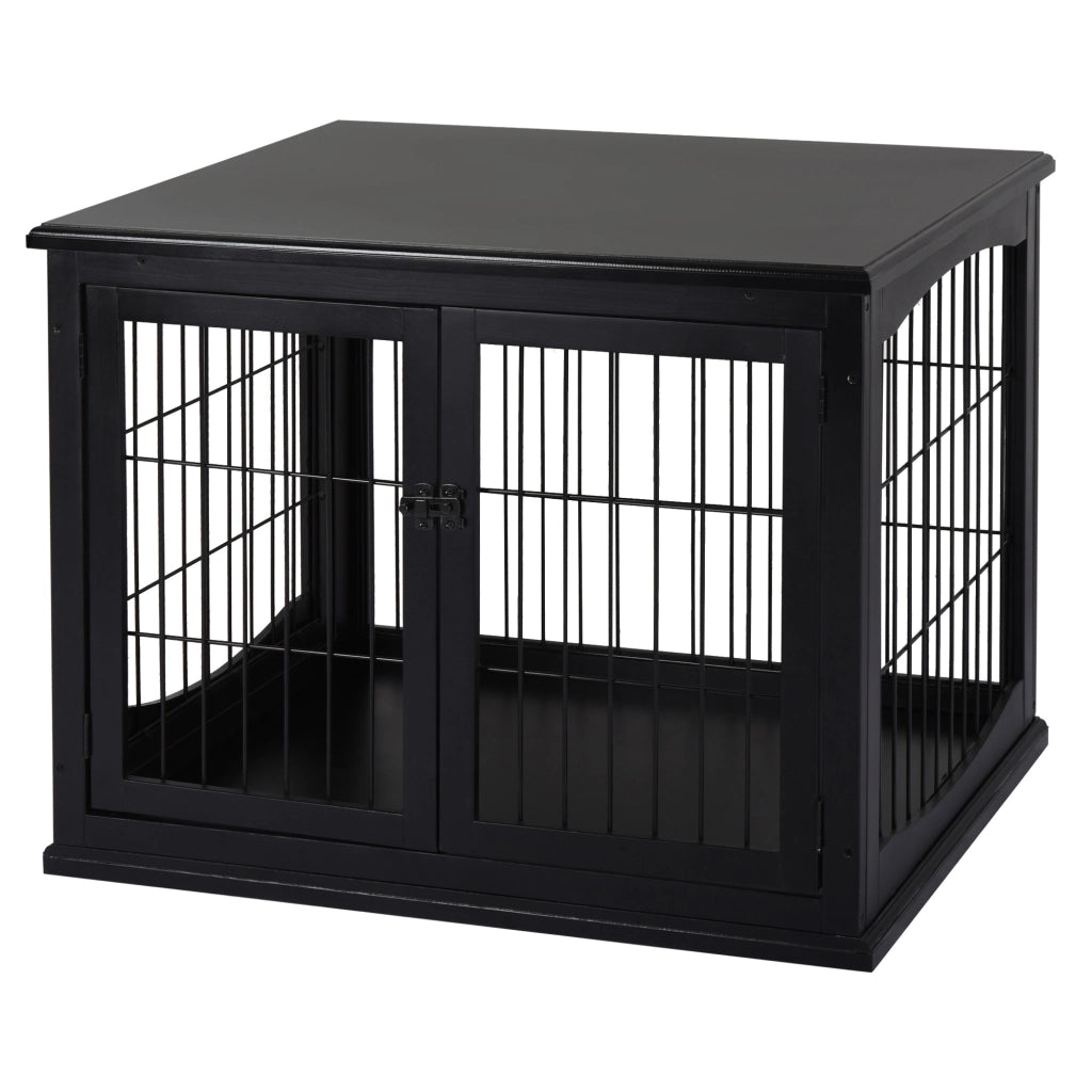 Casetta per cani in legno MDF ¨C zephmum ¨C nero 81x58x66 cm