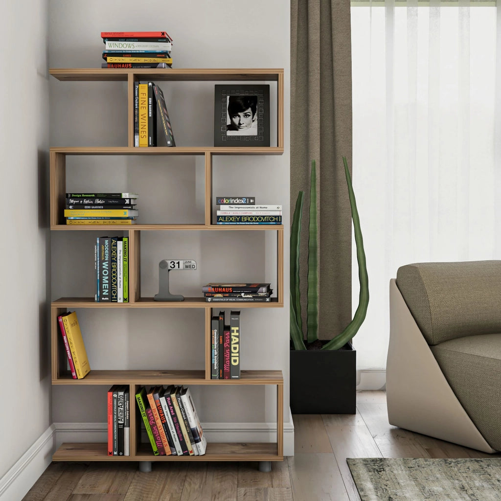 Libreria in legno "Elif" - 90 x 20 x 156 cm - Pino