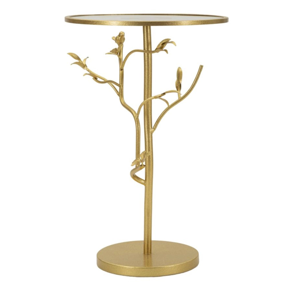Tavolino VKH804, Oro, Metallo, 38x38x60 cm