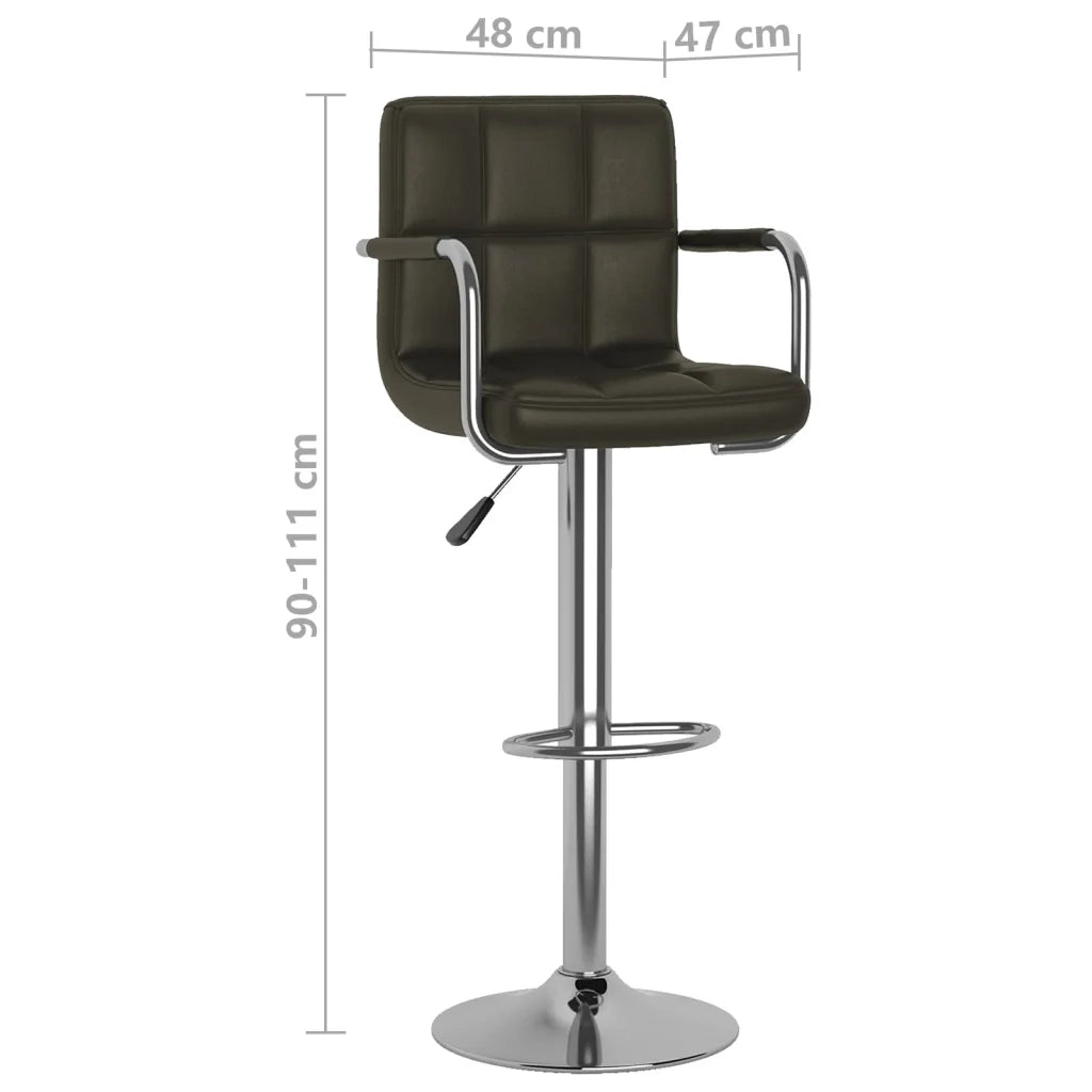 Sgabelli da Bar 2 pz Marroni in Similpelle 334596