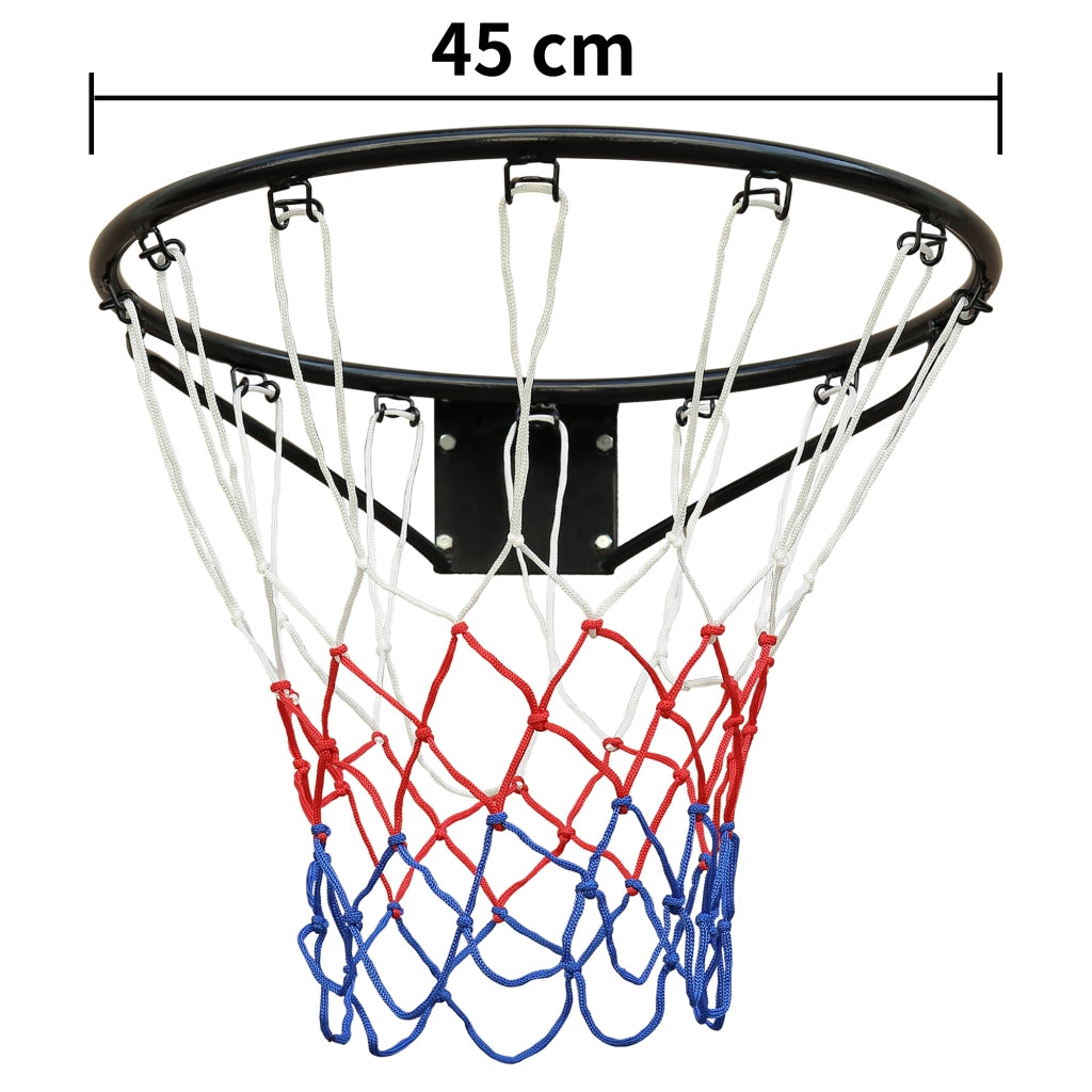 CANESTRO Da Parete 45 cm Nero in Ferro e Nylon