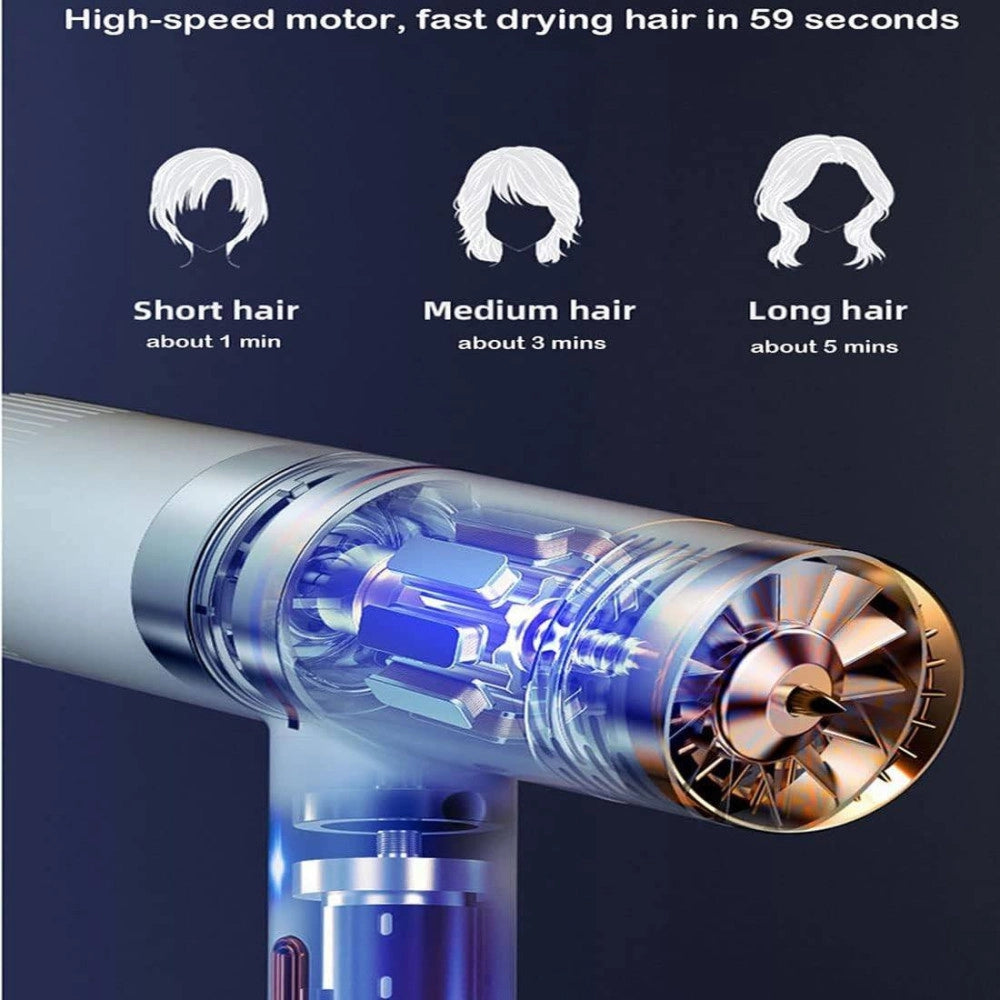 Trade Shop - Asciugacapelli Phon Per Capelli Hair Dryer Iron Supersonic Asciuga Potente 1000w -