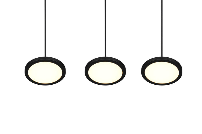 Lampada a Sospensione da Interno a LED in Metallo Nero Opaco