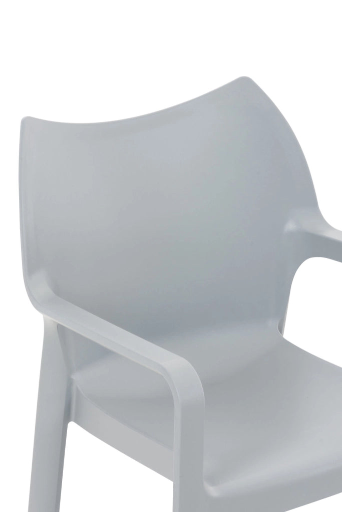 SET di 2 sedia impilabile DIVA grigio chiaro