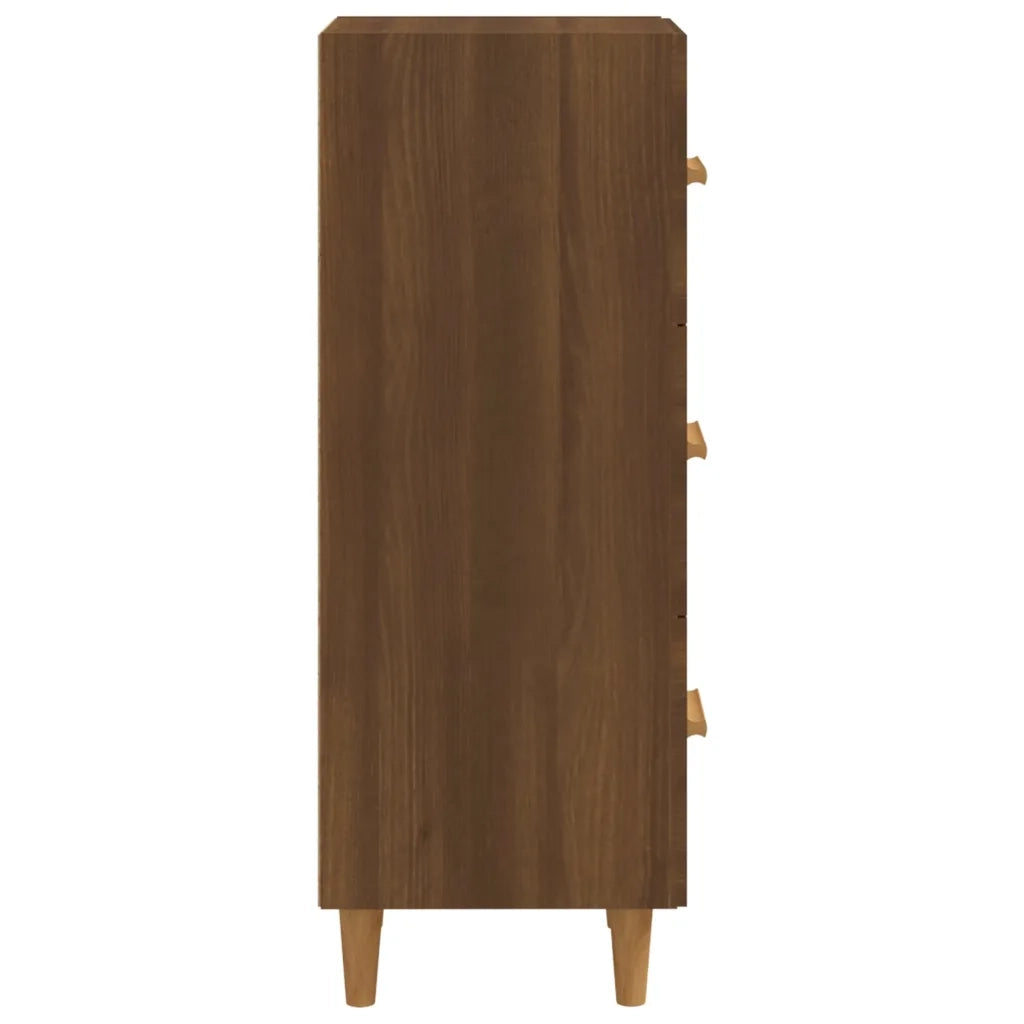 Credenza Rovere Marrone 34,5x34x90 cm in Legno Multistrato 817410