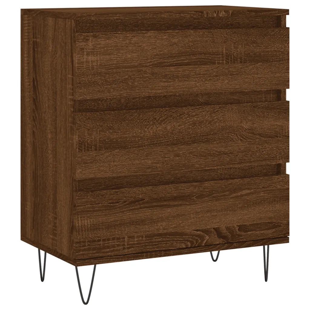 Credenza Rovere Marrone 60x35x70 cm in Legno Multistrato 827187