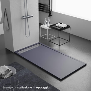 Piatto Doccia 70x160 cm in Pietra Bonussi Trivor Antracite