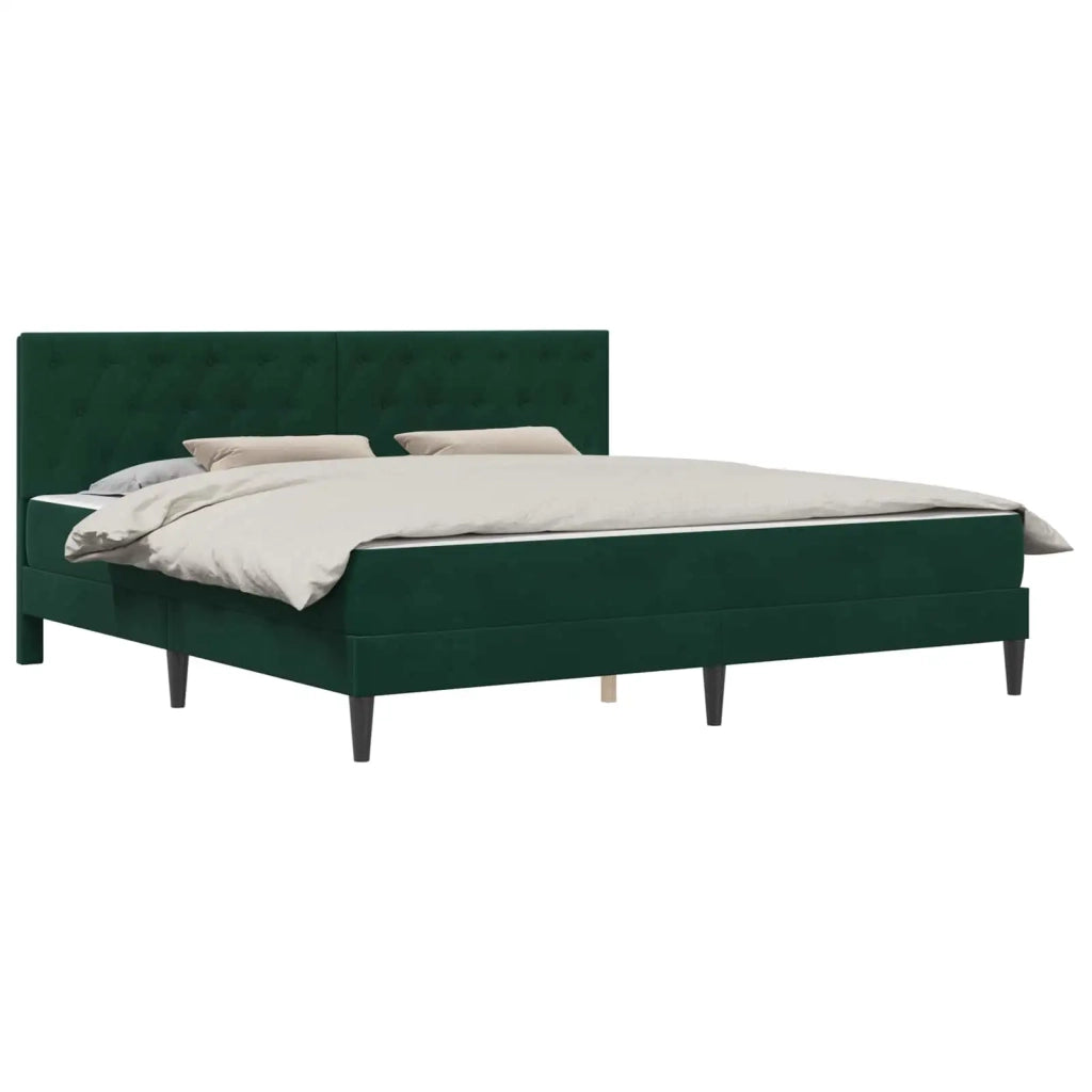 Struttura letto con materasso Verde Scuro 180 x 200 cm Velluto 3415068