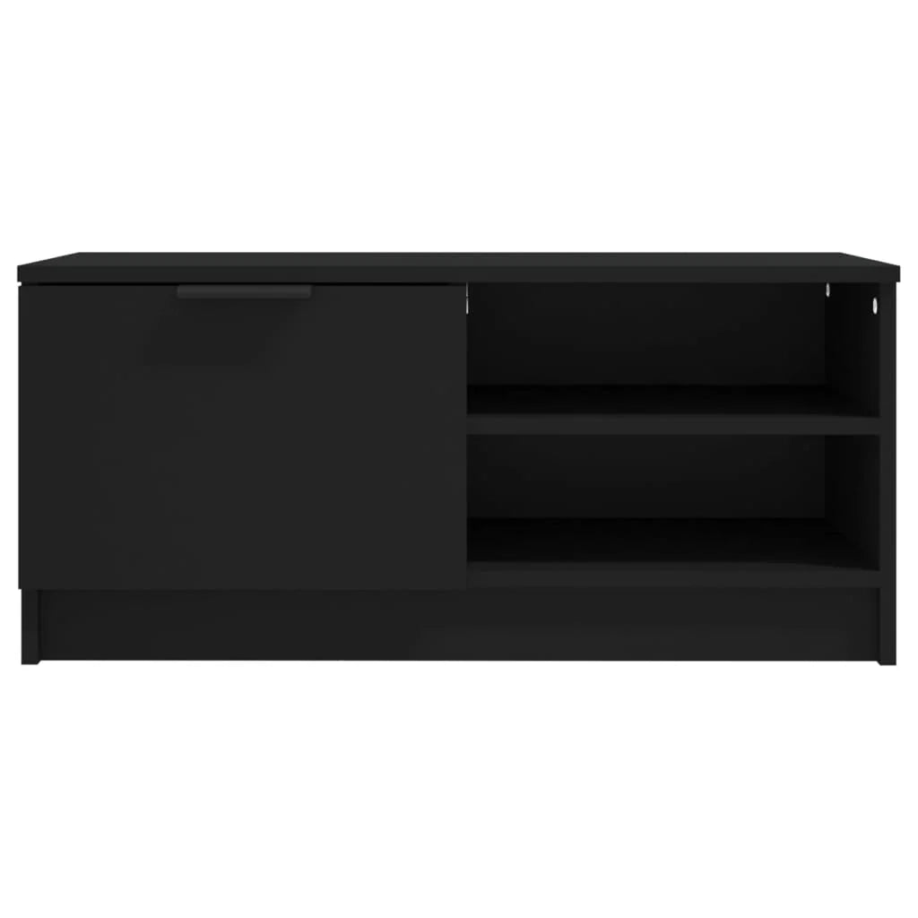 Mobile TV multimediale mensola TV credenza mobile TV sala da pranzo soggiorno camera da letto 80 x 35 x 36,5 cm legno ingegnerizzato nero 02_0026269