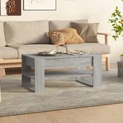 Tavolino da Salotto-Tavolino da soggiorno-Tavolo Grigio Sonoma 102x55x45cm Legno Multistrato