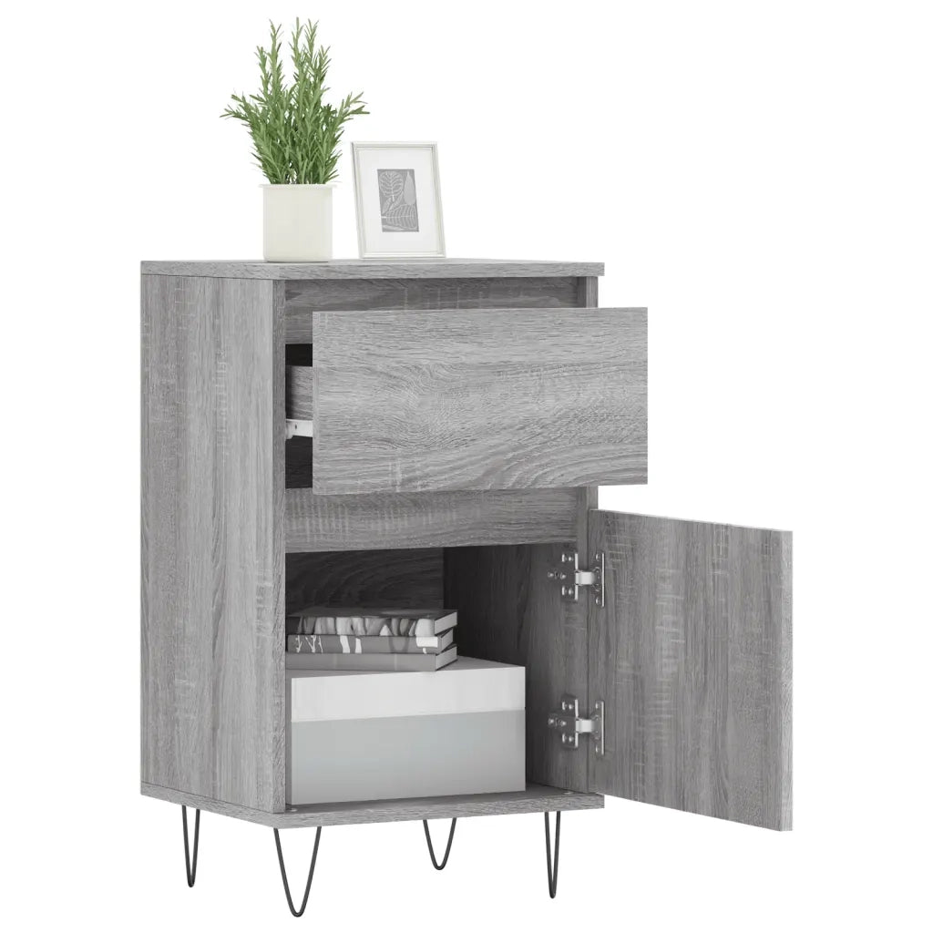 Credenze 2 pz Grigio Sonoma 40x35x70 cm in Legno Multistrato 831161