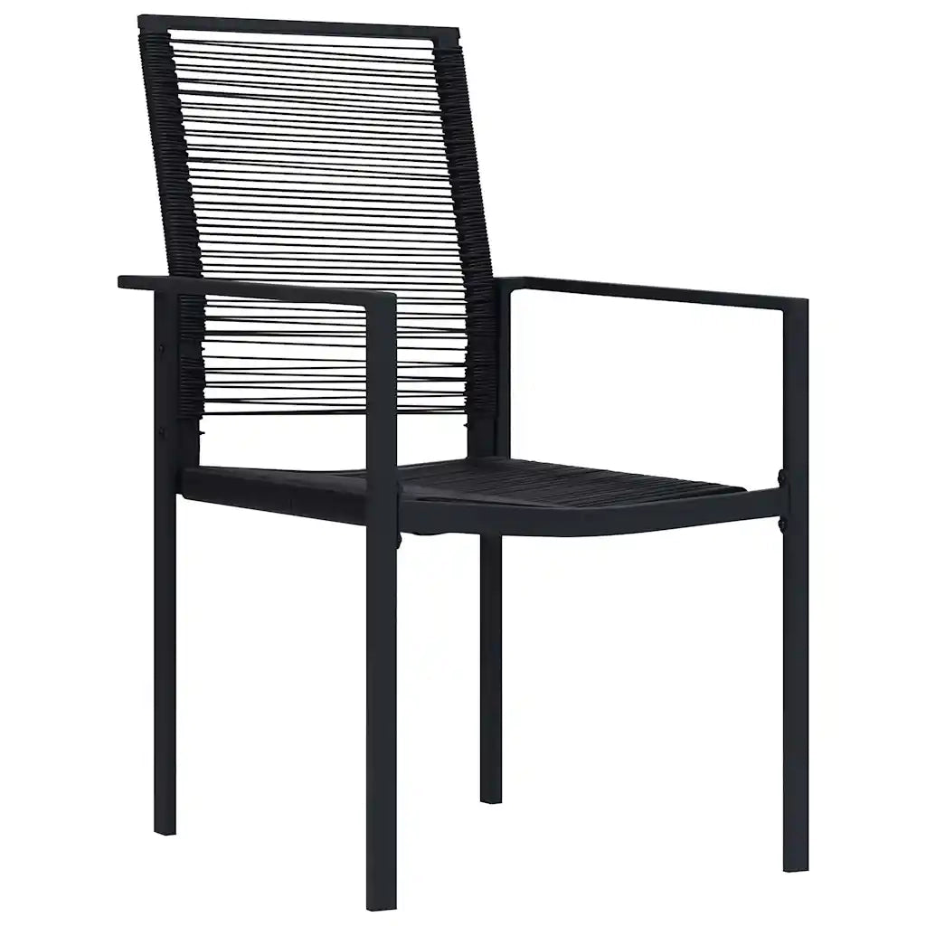 Set da Pranzo per Giardino 5 pcs Nero