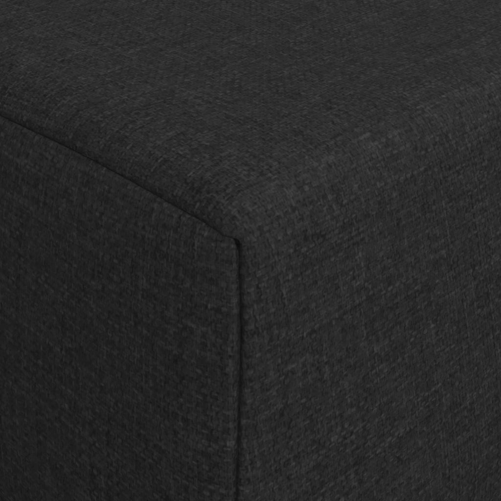 Divano Letto Pieghevole Nero 200 x 70 x 10 cm Tessuto 900019