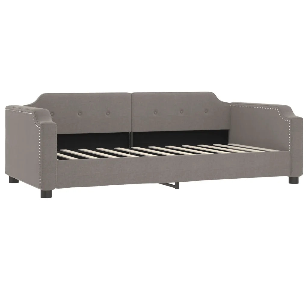 Letto singolo | Letto per adulti | Letto da Giorno Tortora 90x200 cm in Tessuto