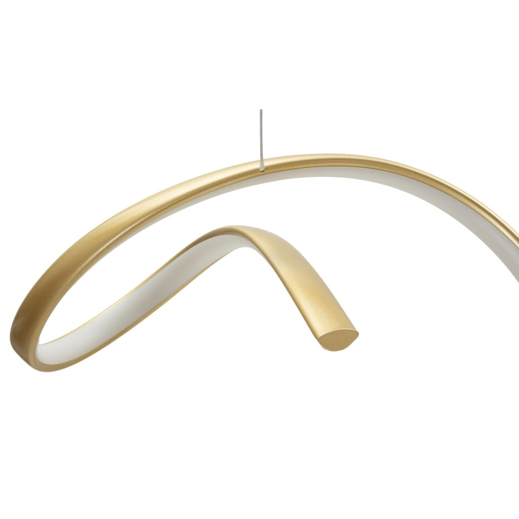 Lampadario LED Uter in oro con sistema a tre temperature