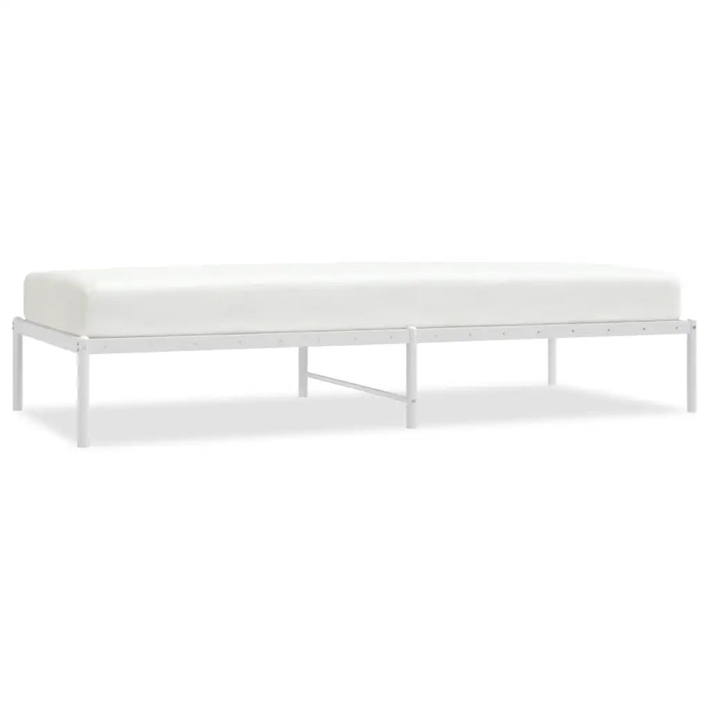 Letto singolo | Letto per adulti | Giroletto in Metallo Bianco 90x200 cm