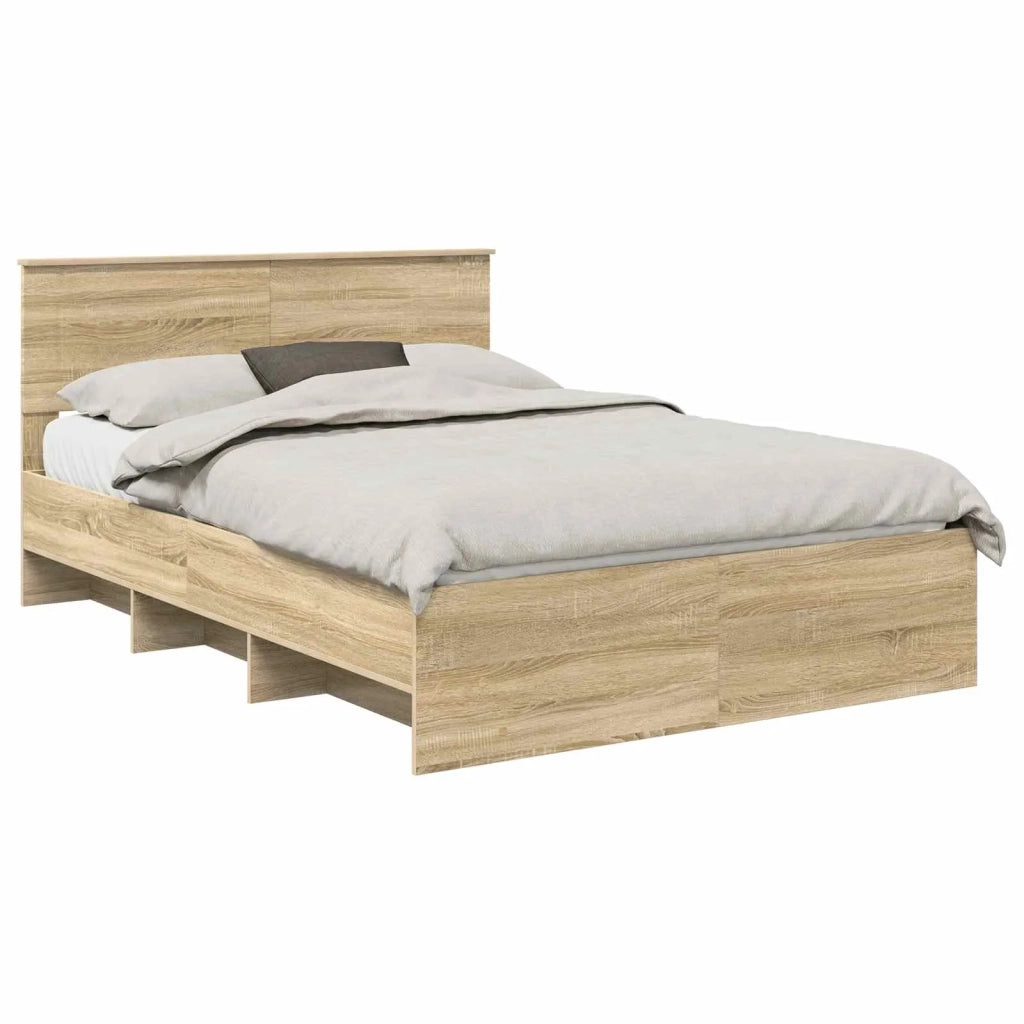 Struttura del letto con testiera Rovere Sonoma 160 x 200 cm 3408832