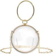 Borsa a Sfera - 14 cm - Stile Round Ball - Unica e di Moda - Ideale per Feste e Concerti - Adatta alle Donne - Borsa in Box Acrilica