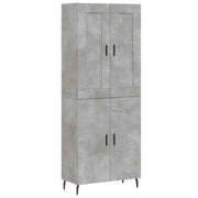 Credenza | Madia | Buffet da pranzo | Armadio da pranzo Grigio Cemento 69,5x34x180 cm in Legno Multistrato