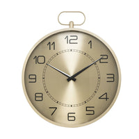 Orologio da Parete a Forma di Gousset in Metallo Dorato ‚Äì √ò 53 cm